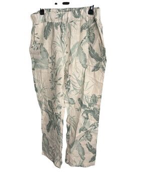 Marisima Made in Italy Linen Tropical Pull On Pants With Pockets One Size